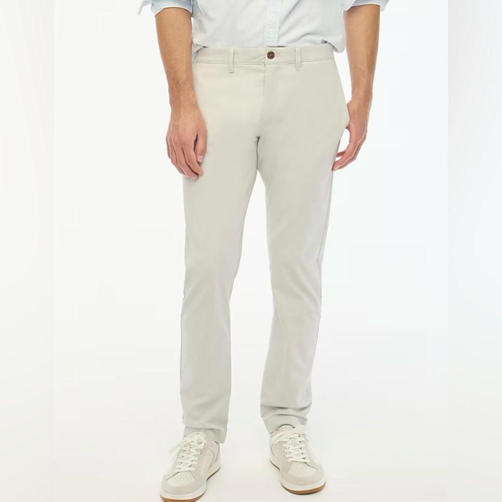 NWT J. Crew Men’s Slim-fit TruTemp365® chino pant - Size 35x32 - Stone (Beige)